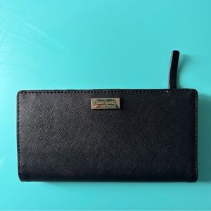 Kate Spade Large Slim Bifold Wallet | Black